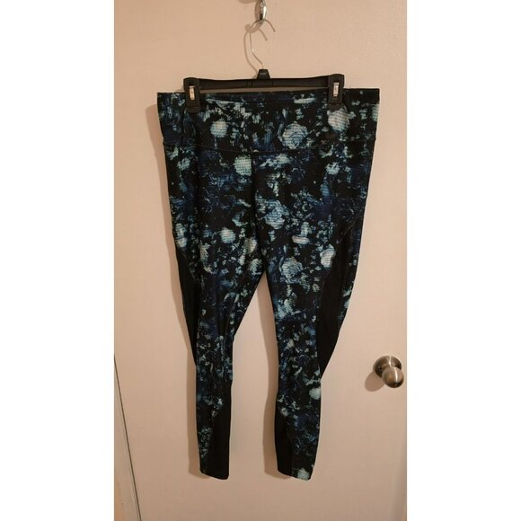 Nike Dri Fit Leggings Womens XL Geometric Athletic Yoga Workout Running Walking - Picture 1 of 9